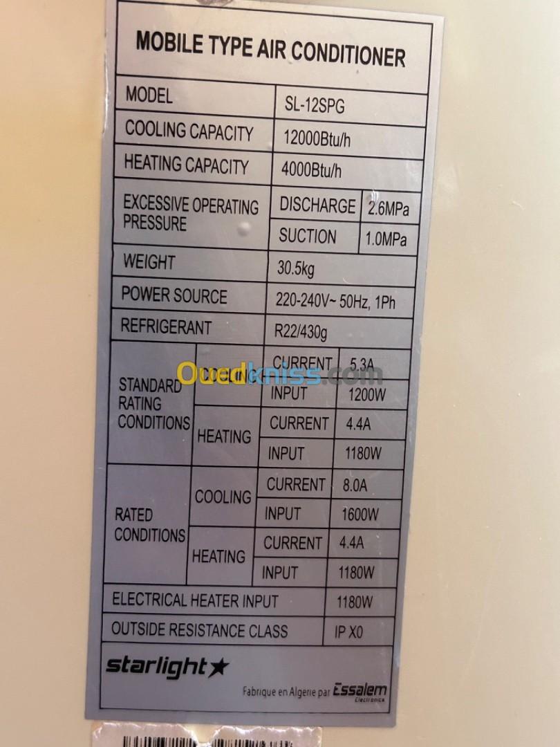 Climatiseur mobile 12btu