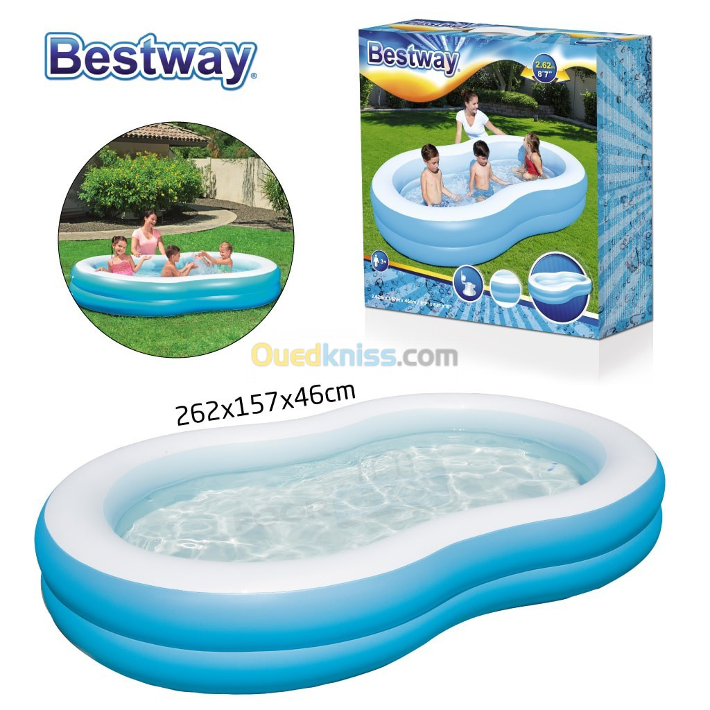 Piscine Gonflable Pour Enfants 262 x 157 x 46 cm Bestway#54117