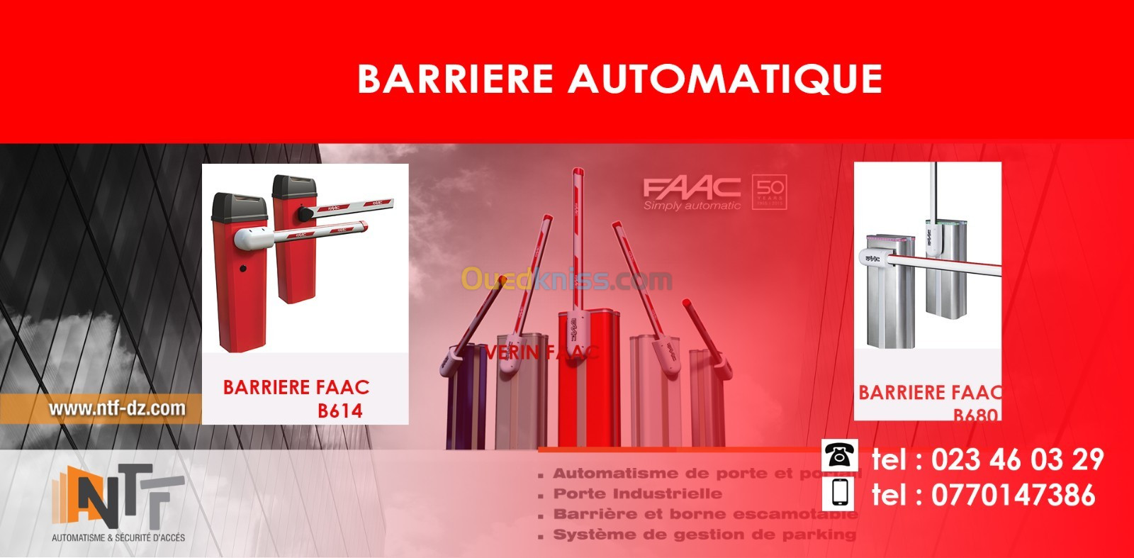 BARRIERE AUTOMATIQUE FAAC