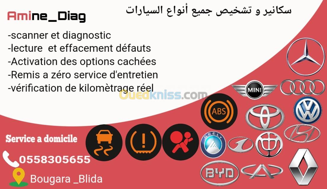 Scanner et diagnostic a domicile/Vérification de kilomètrage réel 