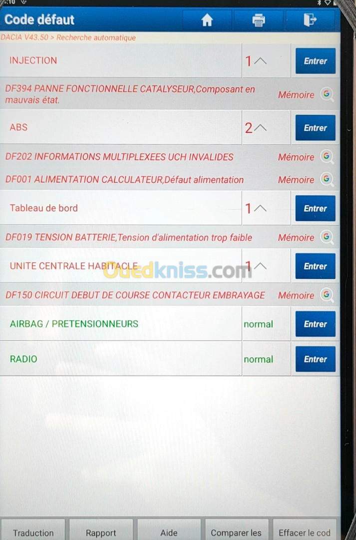 Scanner et vérification kilométrage réel a domicile 