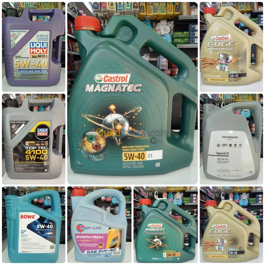 Huile moteur CASTROL/LIQUIMOLY/ELF/TOTAL/VOLKWAGEN