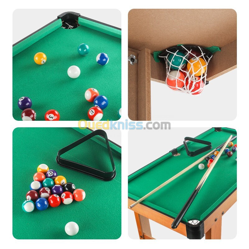 Table de Billard en Bois avec pieds de table - طاولة بلياردو خشبية مع أرجل الطاولة