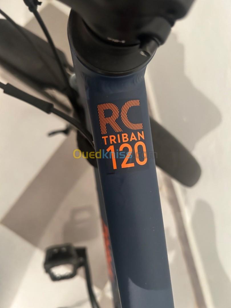 Vélo route Cyclotourisme RC120 Disque Marine Orange