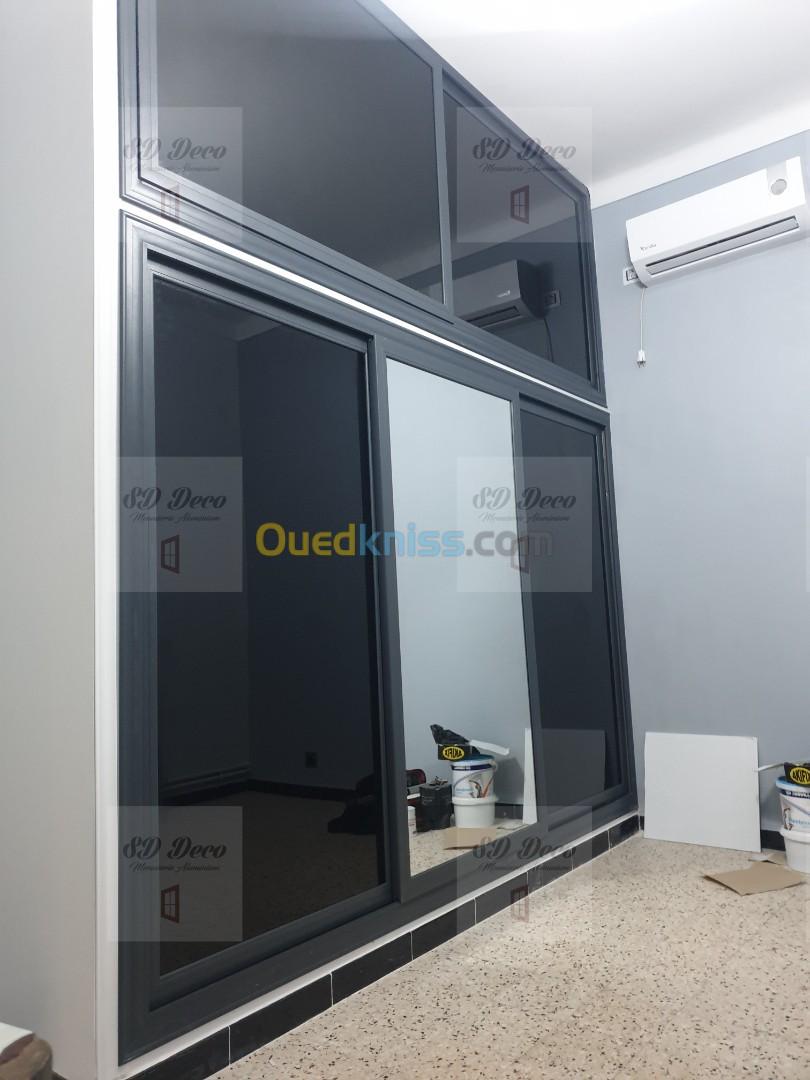 Fenêtre porte accordéon aluminium 