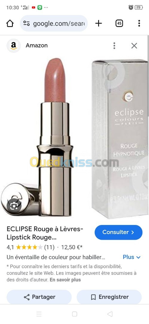 Rouge à lèvres éclipse 