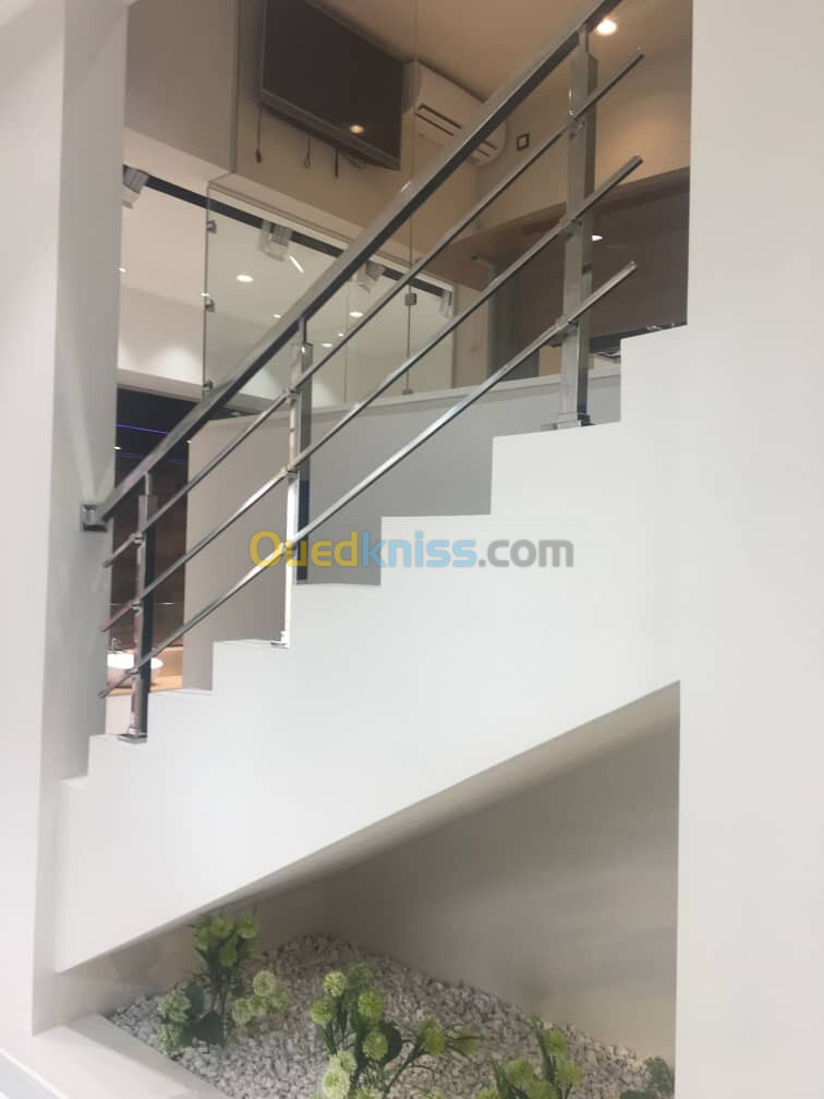 Inox rampes d'escaliers, mains courantes, gardes corps