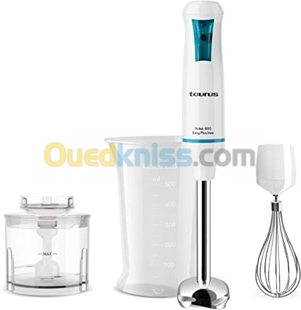 Taurus Robot 600 Easy Plus Inox - Mixeur plongeant 600W, lames en acier inoxydable