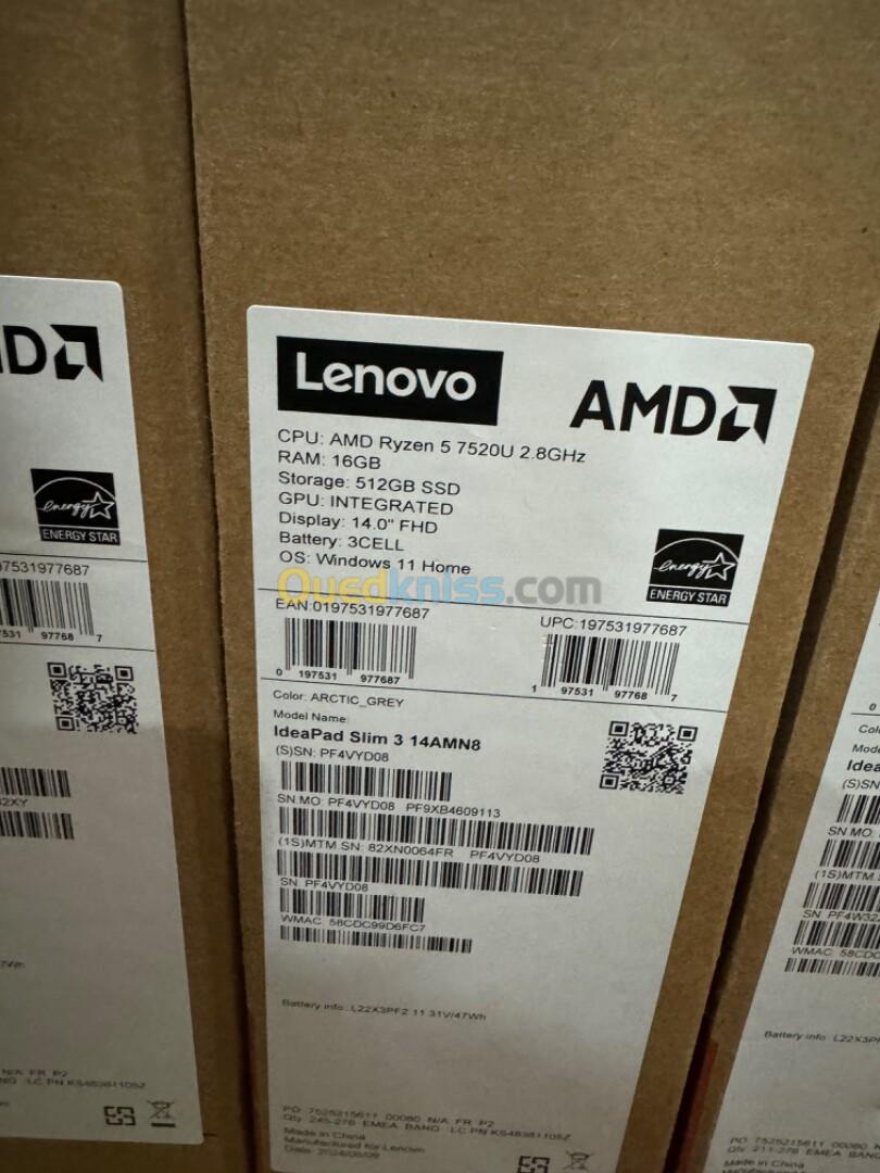 LENOVO IDEAPAD SLIM 3 14AMN8 AMD RYZEN 5 7520U 16G 512SSD 