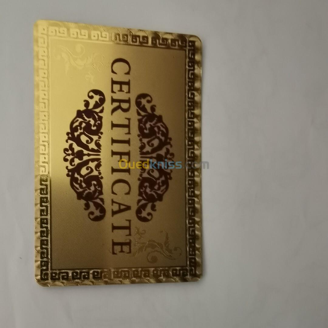 Cartes à jouer originales plaquées or 24 carats originale  