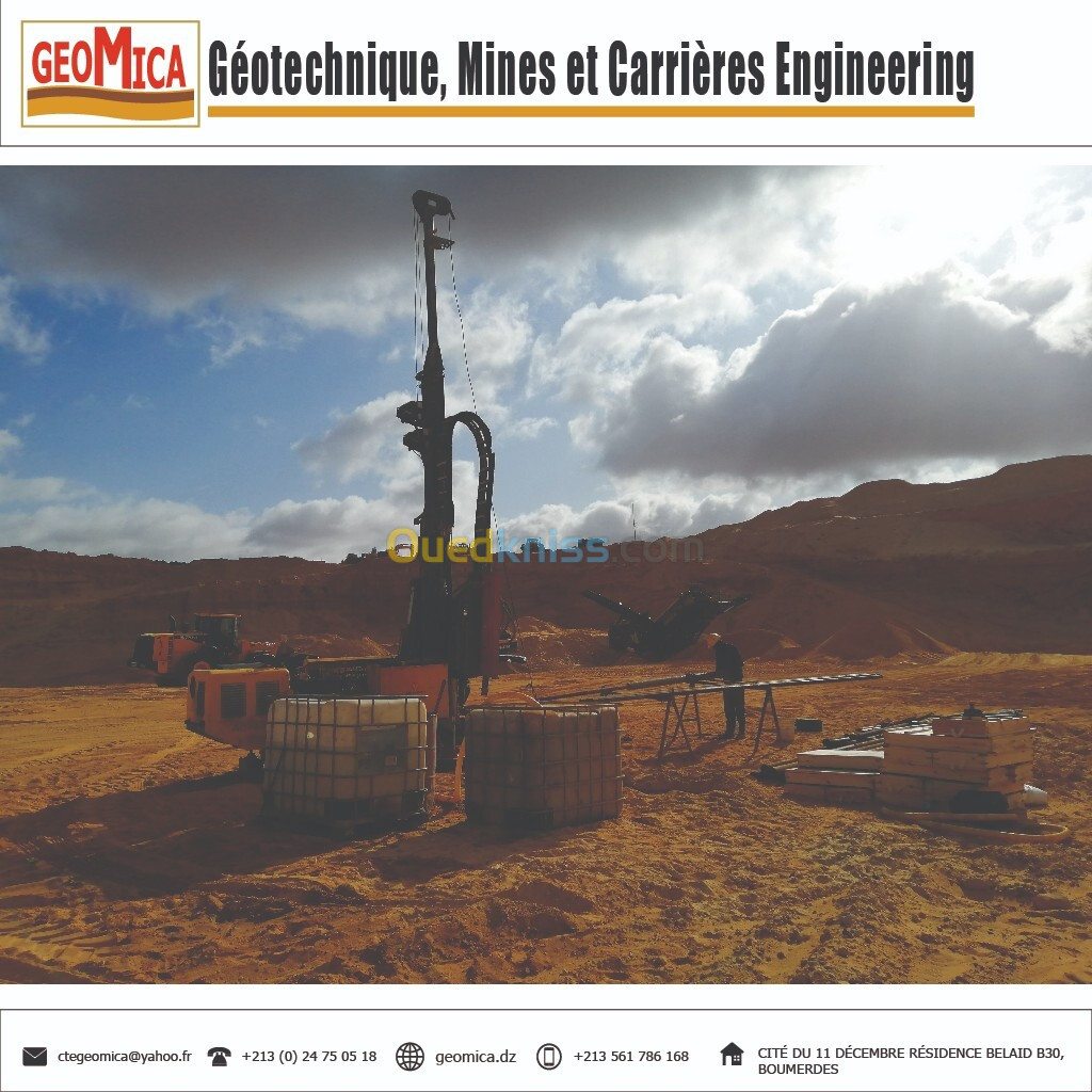 GEOMICA : GEOTECHNIQUE, MINES ET CARRIERES ENGINEERING - ALGÉRIE