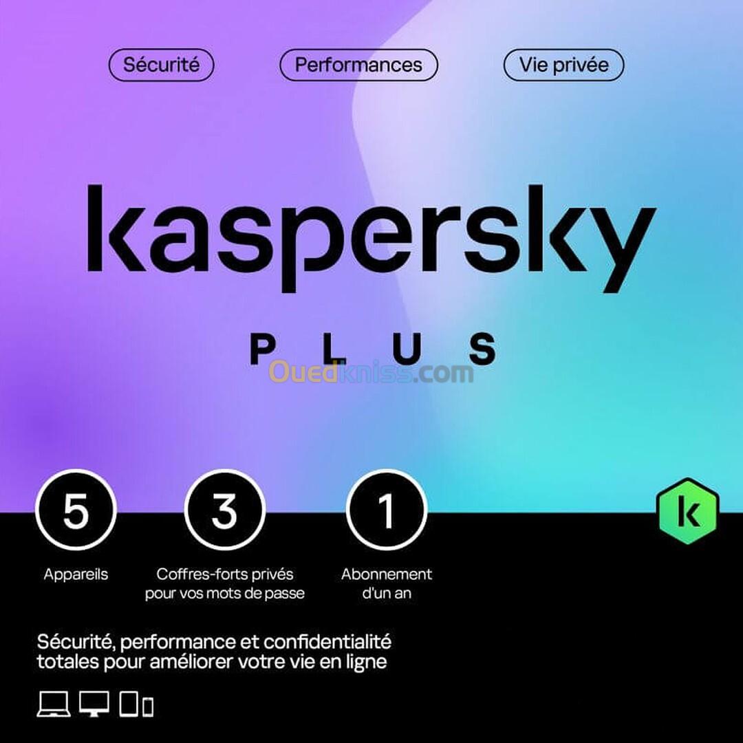 Kaspersky PLUS 2024 (5 Postes / 1 An)