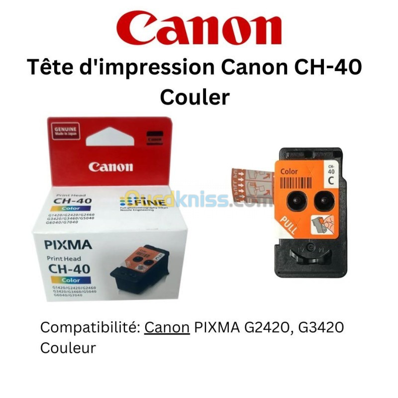 Tête d'impression Canon Couleur NOIR ORIGINAL G2420/G3420 