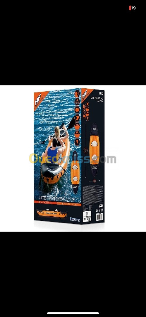 Kayak bestway 65077 Gonflable 2 Personnes Avec 2 Pagaies Lite Rapid X2 Hydro-Force  