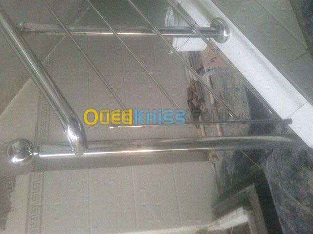 Rampe d'escalier en inox