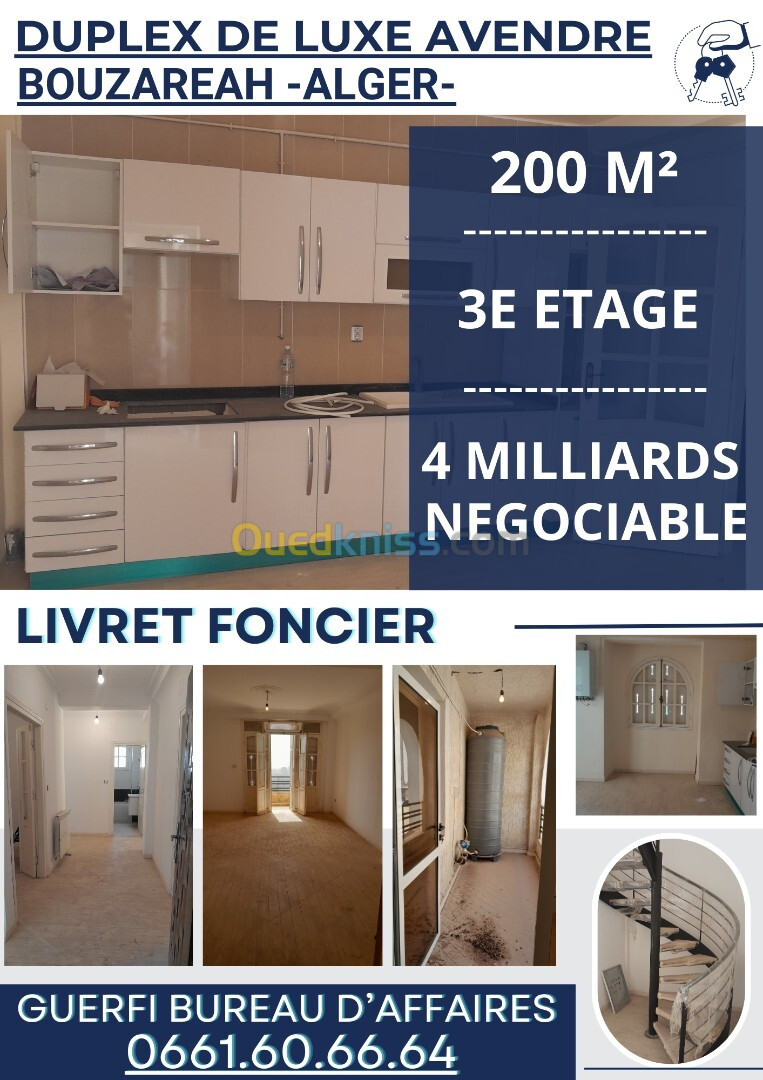 Vente Duplex Alger Bouzareah