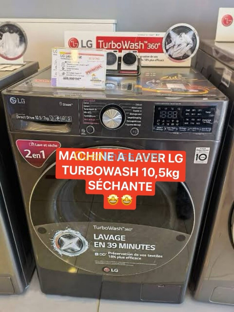 Promo Machine A Laver LG 10,5KG Turbo Wash Séchante