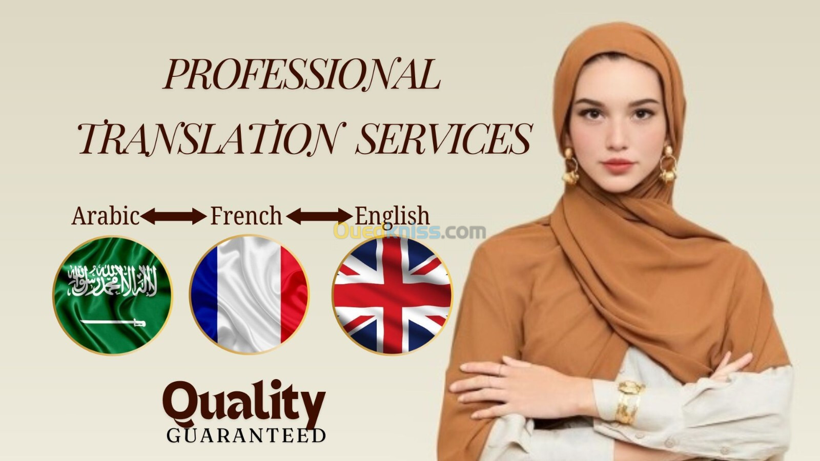 Traduction - interprétation ( anglais  - français - arabe )