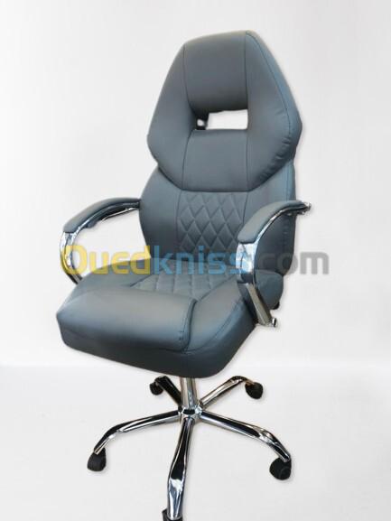 Fauteuil de Directionnel en similicuir gris  Professionnels