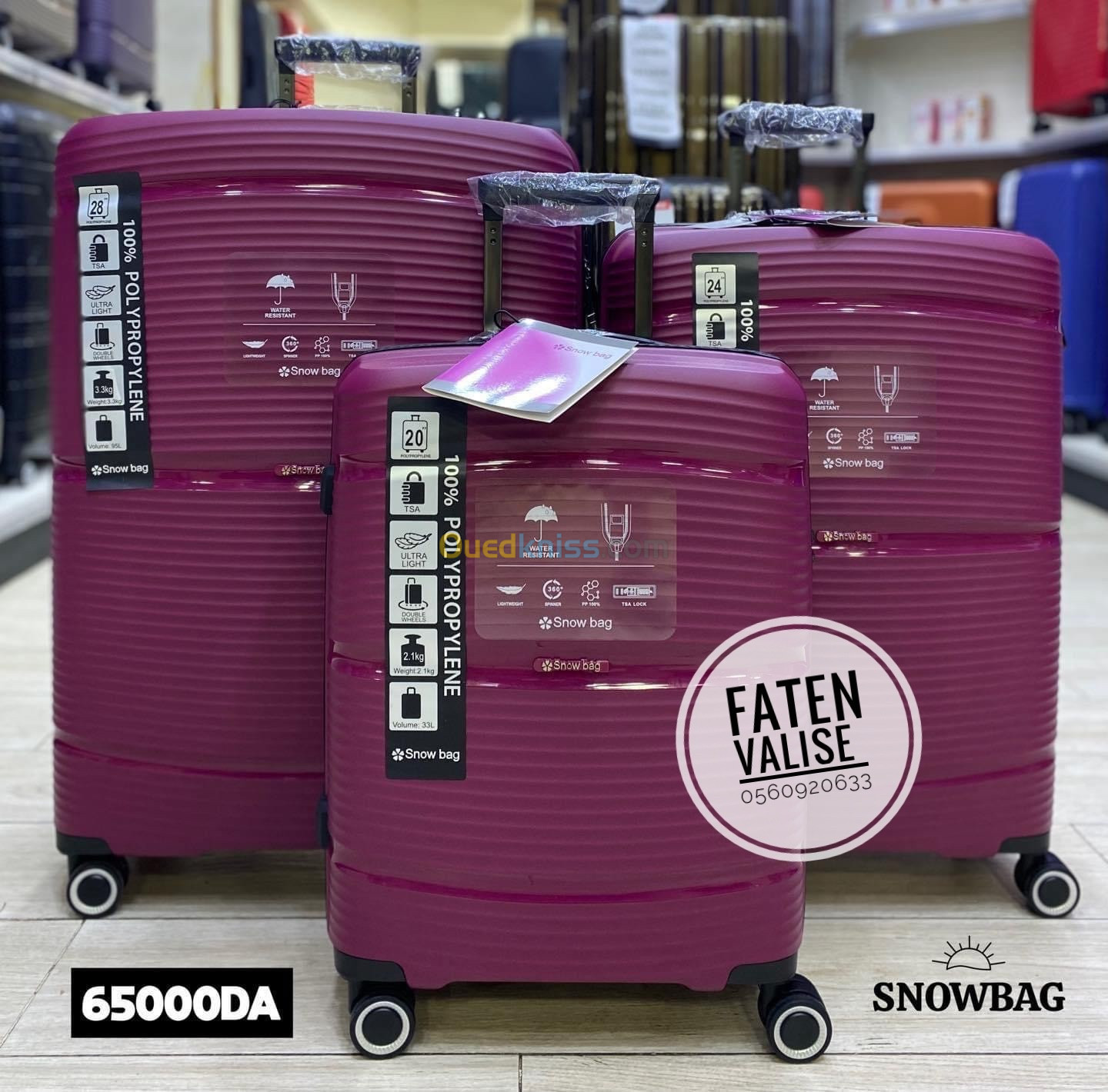 Snowbag 3 valises 
