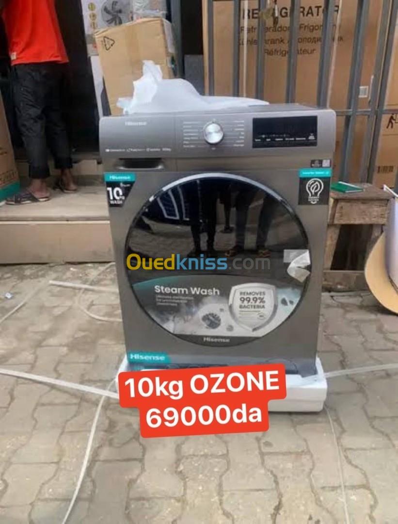 Promotion machine a laver hisense 10 kg gris blanc ozon 