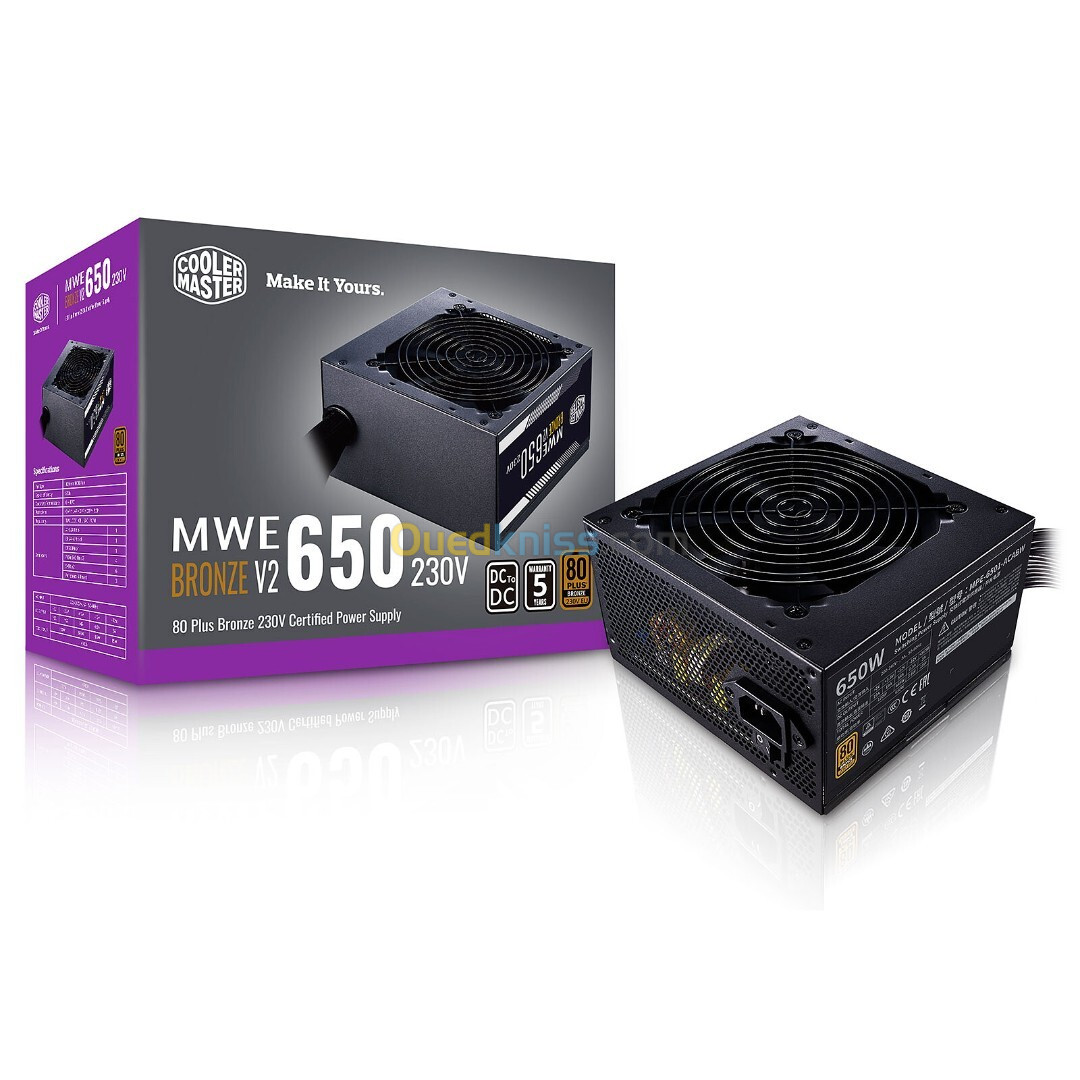 Alimentation Cooler Master MWE Bronze 650W V2