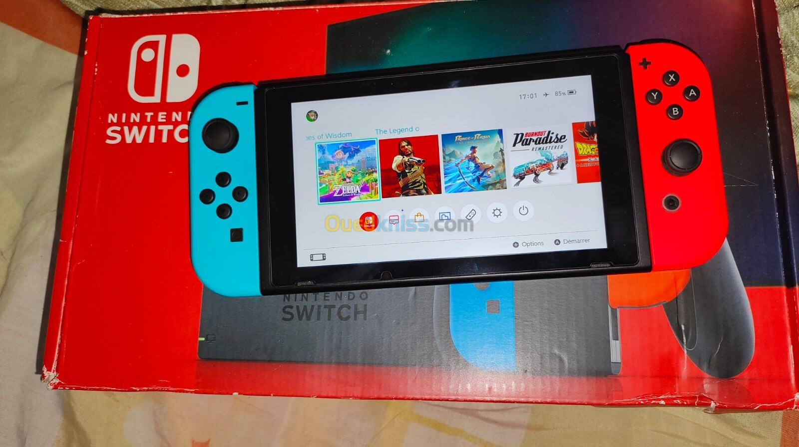 Nintendo switch V2 2021 flashée puce 256 go 