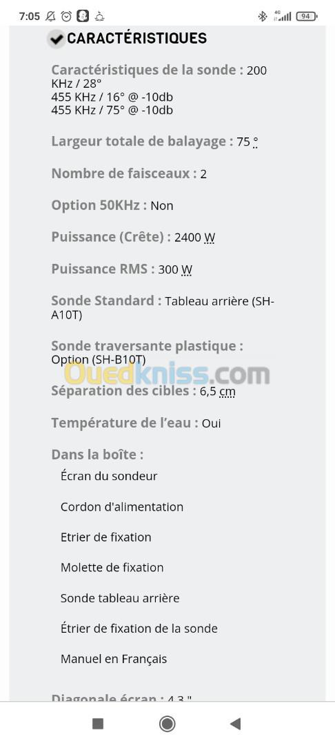 Sondeur HUMMINBIRD 