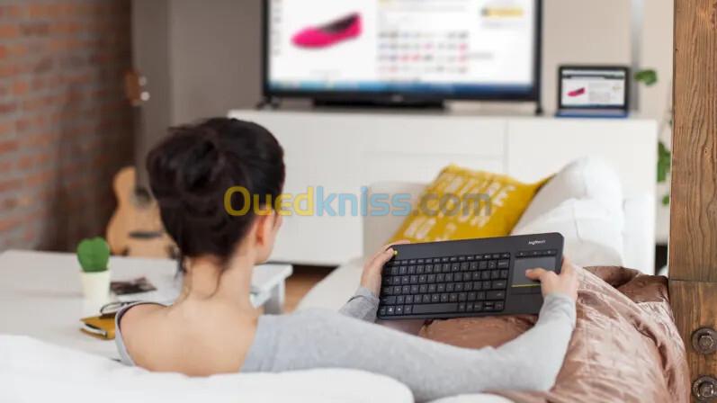 Logitech K400 Plus Clavier Sans Fil Touch TV Avec Contrôle Média et Pavé Tactile