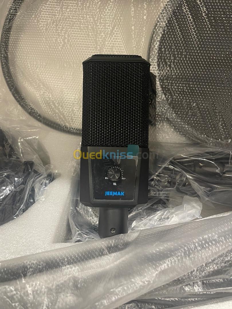 JEEMAK Microphone à Condensateur USB Kit avec Support 