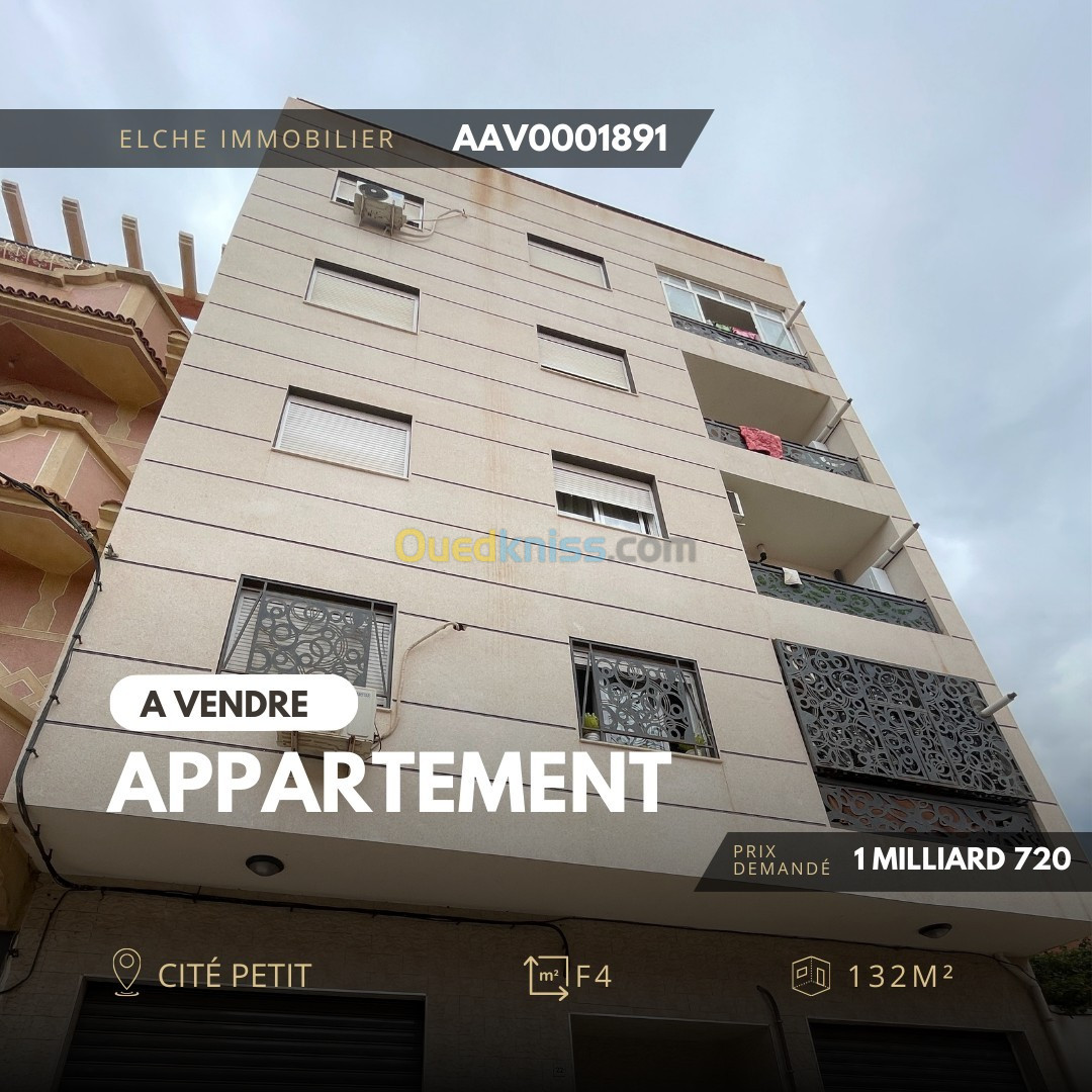 Vente Appartement F4 Oran Oran