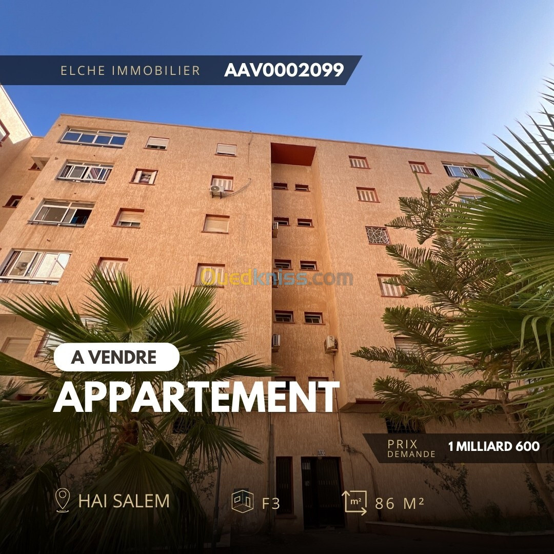 Vente Appartement F3 Oran Bir el djir