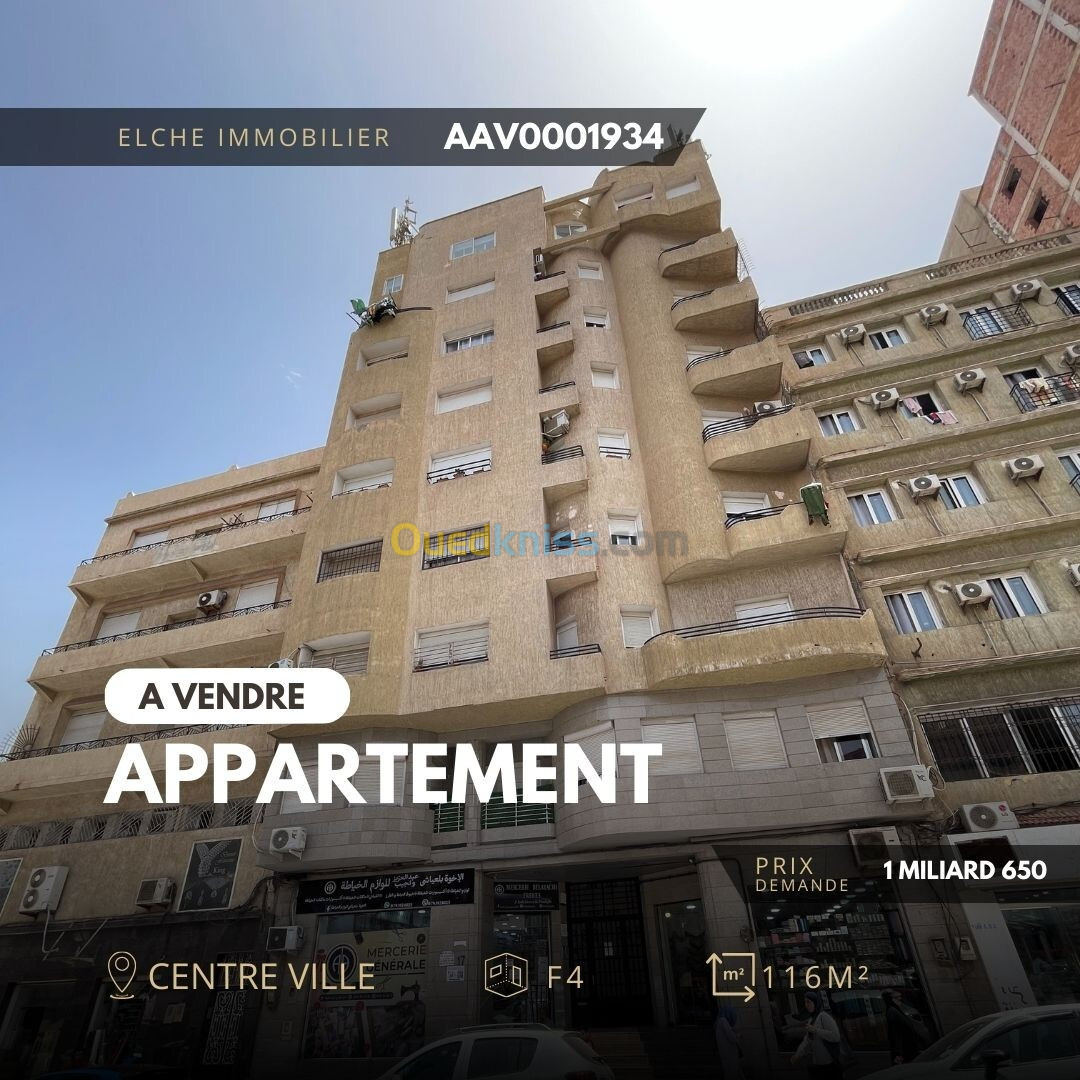 Vente Appartement F4 Oran Oran