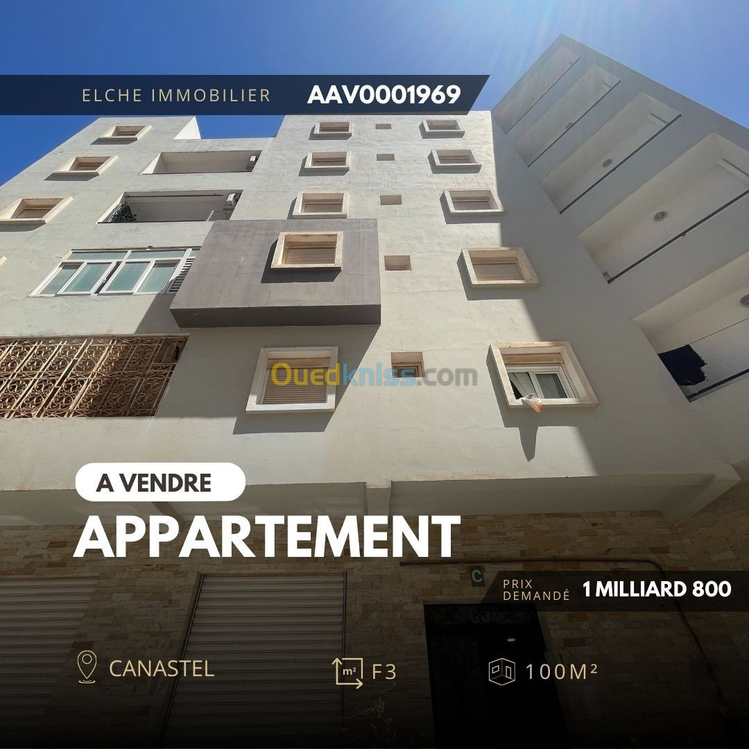 Vente Appartement F3 Oran Oran