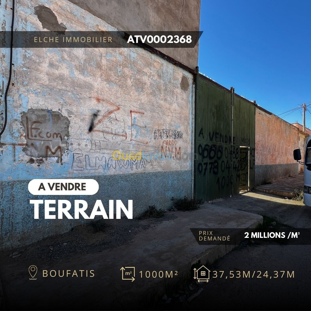 Vente Terrain Oran Boufatis