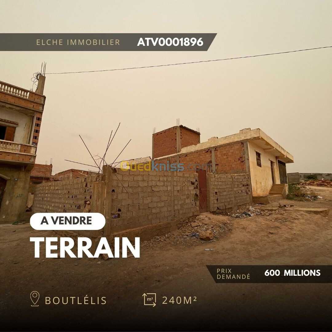 Vente Terrain Oran Boutlelis