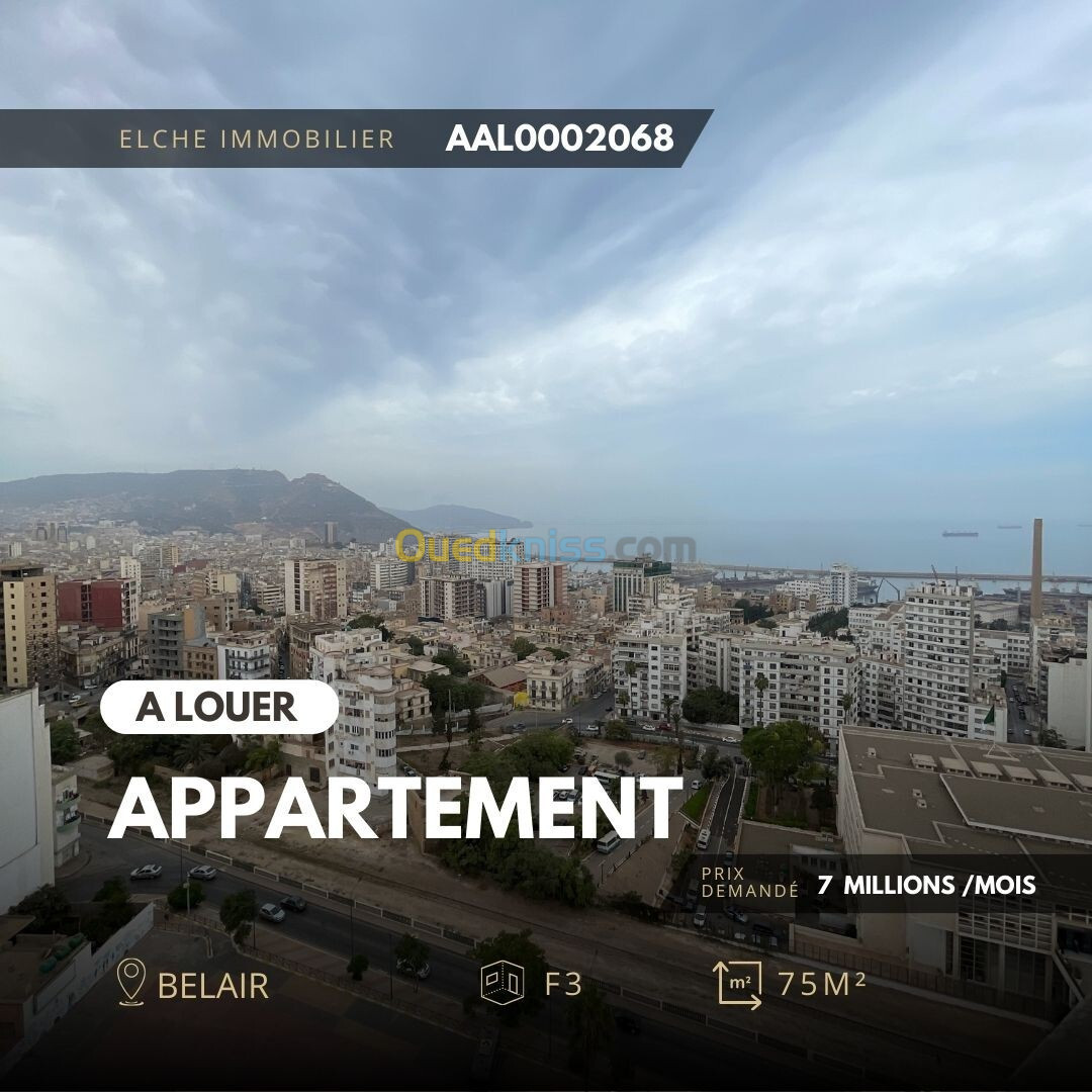 Location Appartement F3 Oran Oran