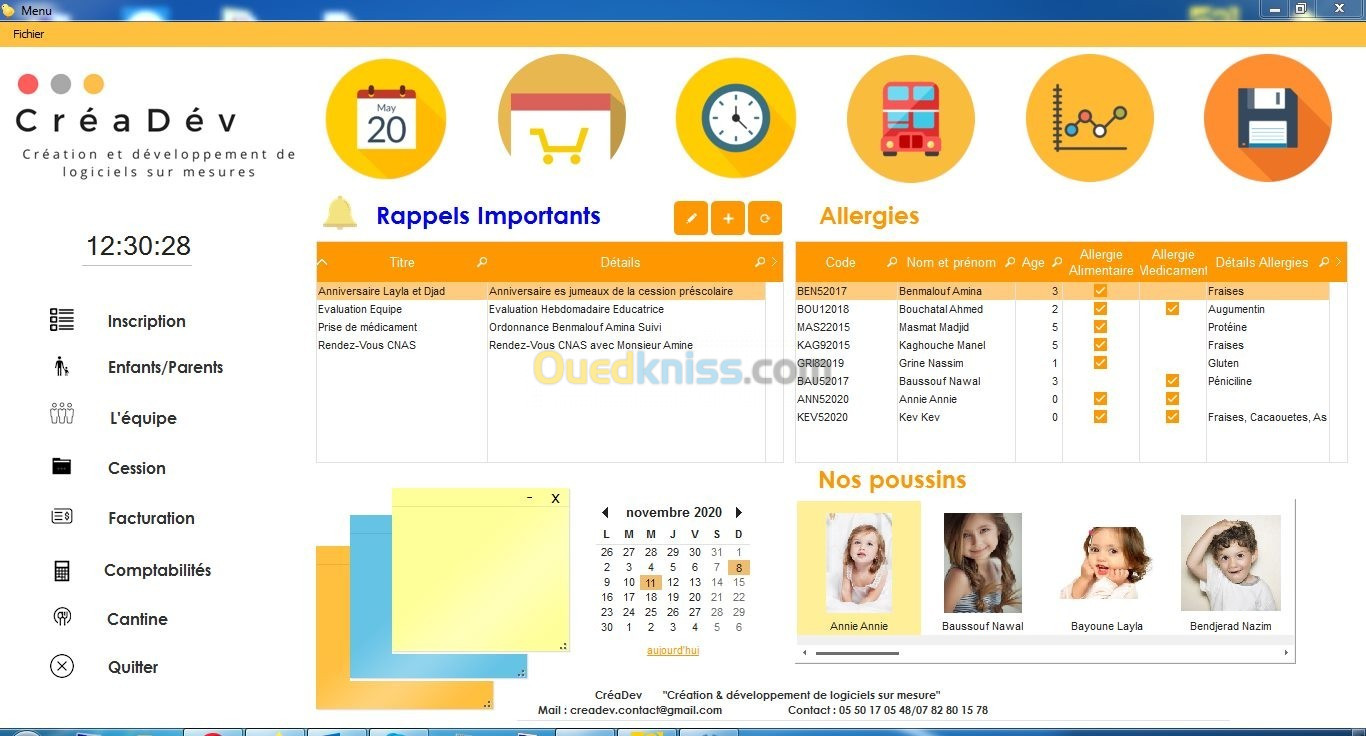 Logiciel de Gestion de crèche, école Maternelle,garderie, et établissement multi-accueil