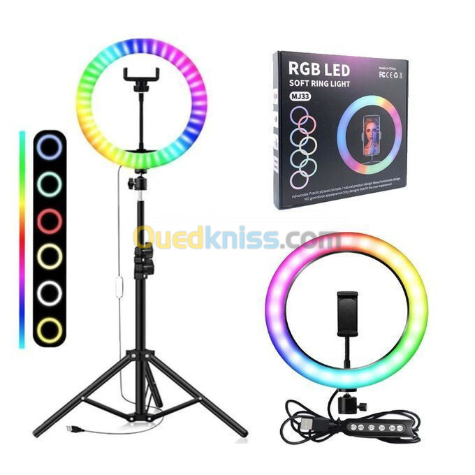 Ring light microphone manette de jeux