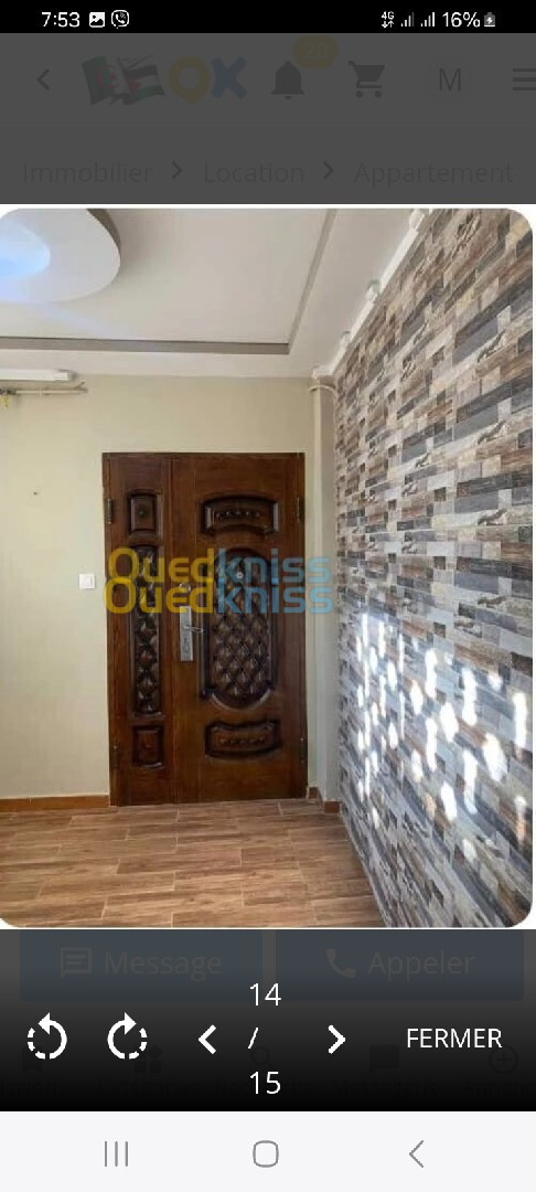 Location Appartement F3 Alger Cheraga