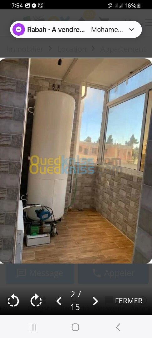 Location Appartement F3 Alger Cheraga