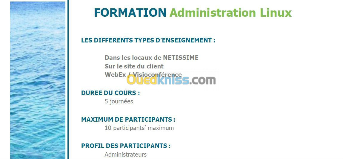 Formations en Adminsitration systéme 