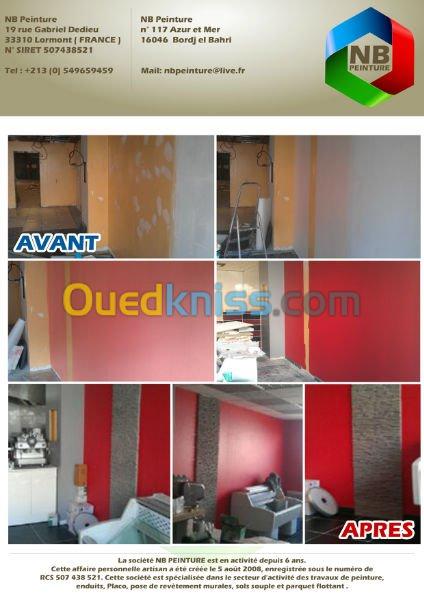 Tout travaux de peinture et décoration