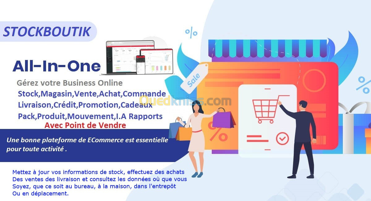 Gestion stock online + platforme ecommerce