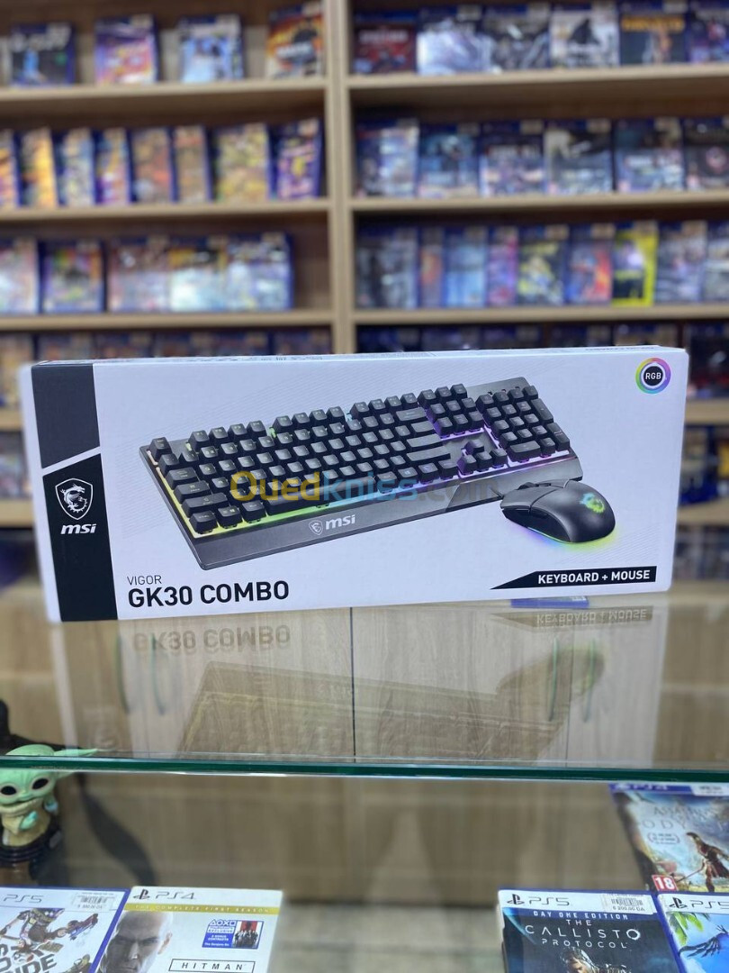 COMBO CLAVIER SOURIS MSI VIGOR GK30 Black