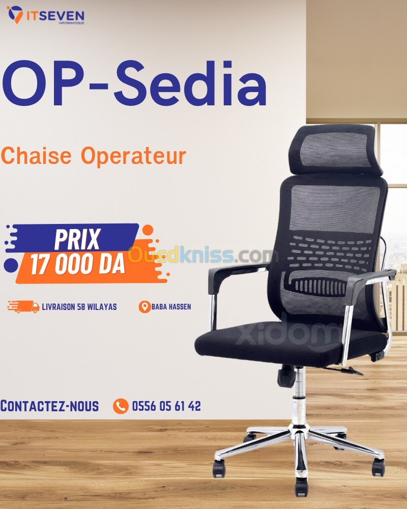 Chaise operateur ergonomique filet OP-Sedia