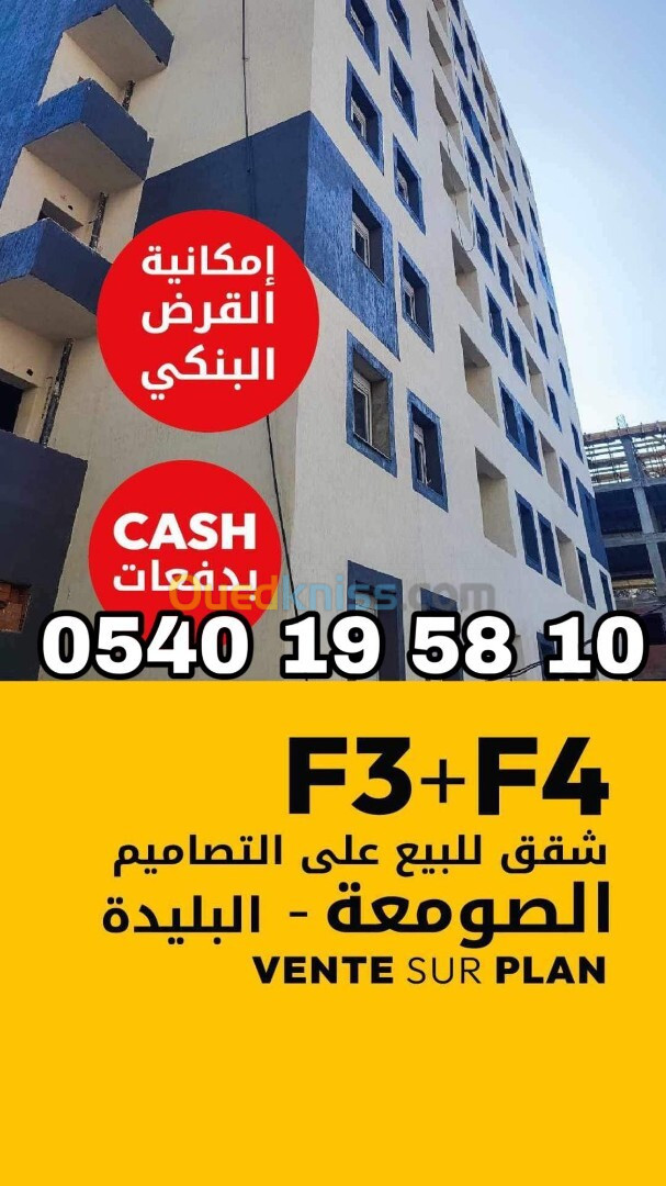 Vente Appartement F4 Blida Soumaa