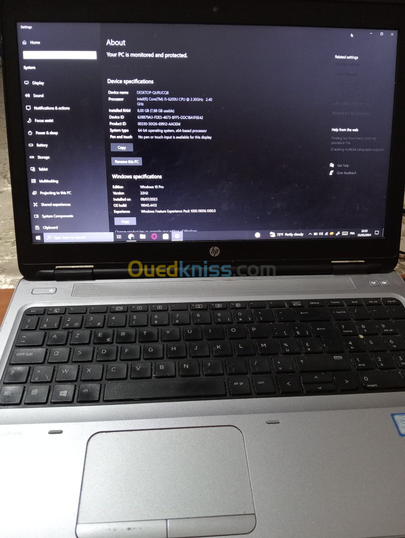 Laptop HP 650g utilisé depuis environ un an et demi