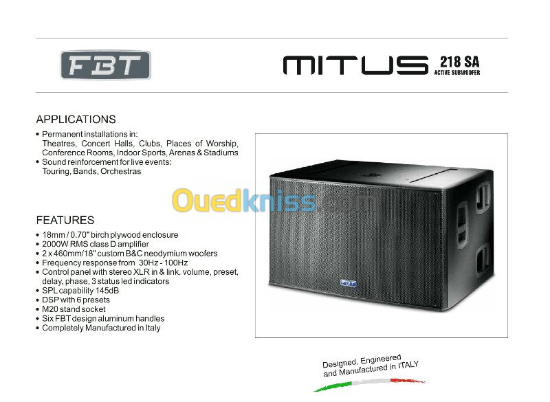 FBT MITUS 218SA 2000W