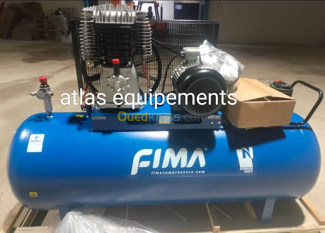 Compresseur 500l fima italy 10hp